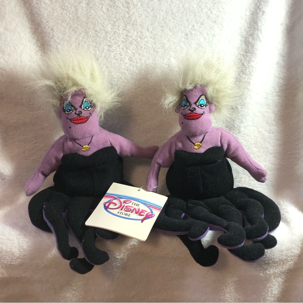 Disney The Little Mermaid Ursula 90’s version stuffed animal toys bundle set